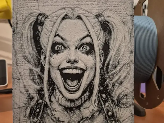 HueForge model: harley quinn papercut hueforge by Buntsta