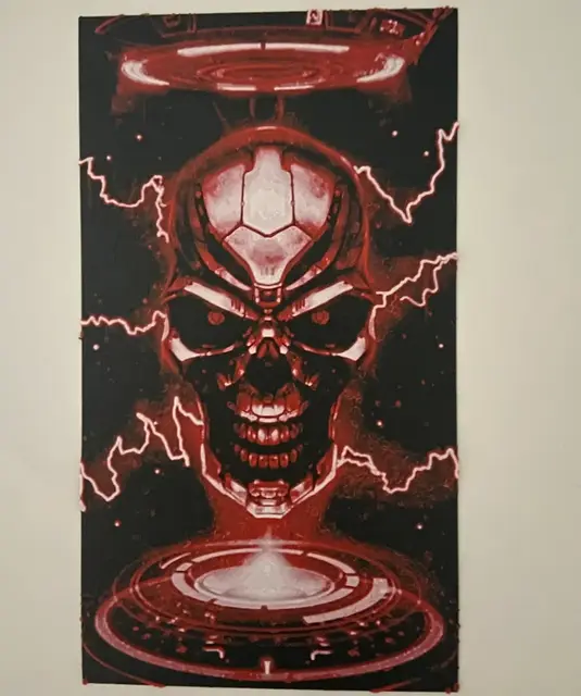HueForge model: red skull by Morganja