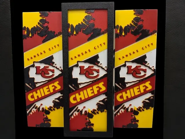 HueForge model: Kansas City Chiefs 50mm x 150mm Bookmark by MythicHue's