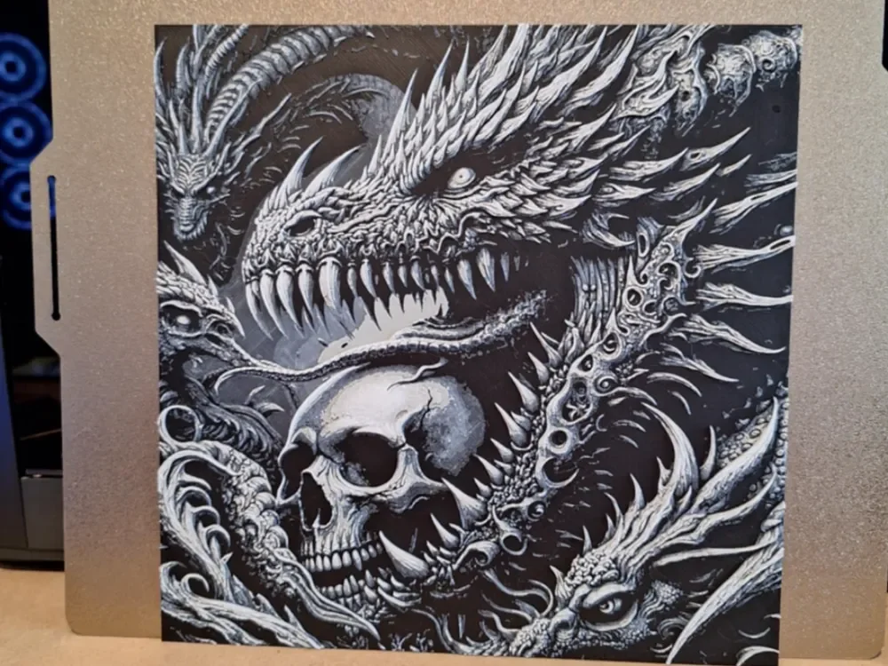 Skull Dragon keepers - hueforge by 3dGlow HueForge model: Skull Dragon keepers - hueforge by 3dGlow