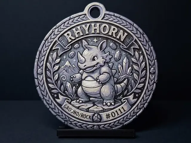 HueForge model: Rhyhorn #0111 - Pokemon Ornament by LED