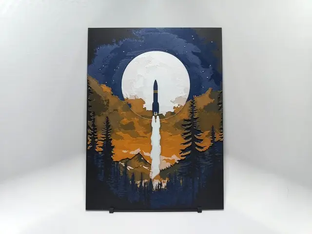 HueForge model: Space Exploration Poster #1 - Hueforge by BeaN