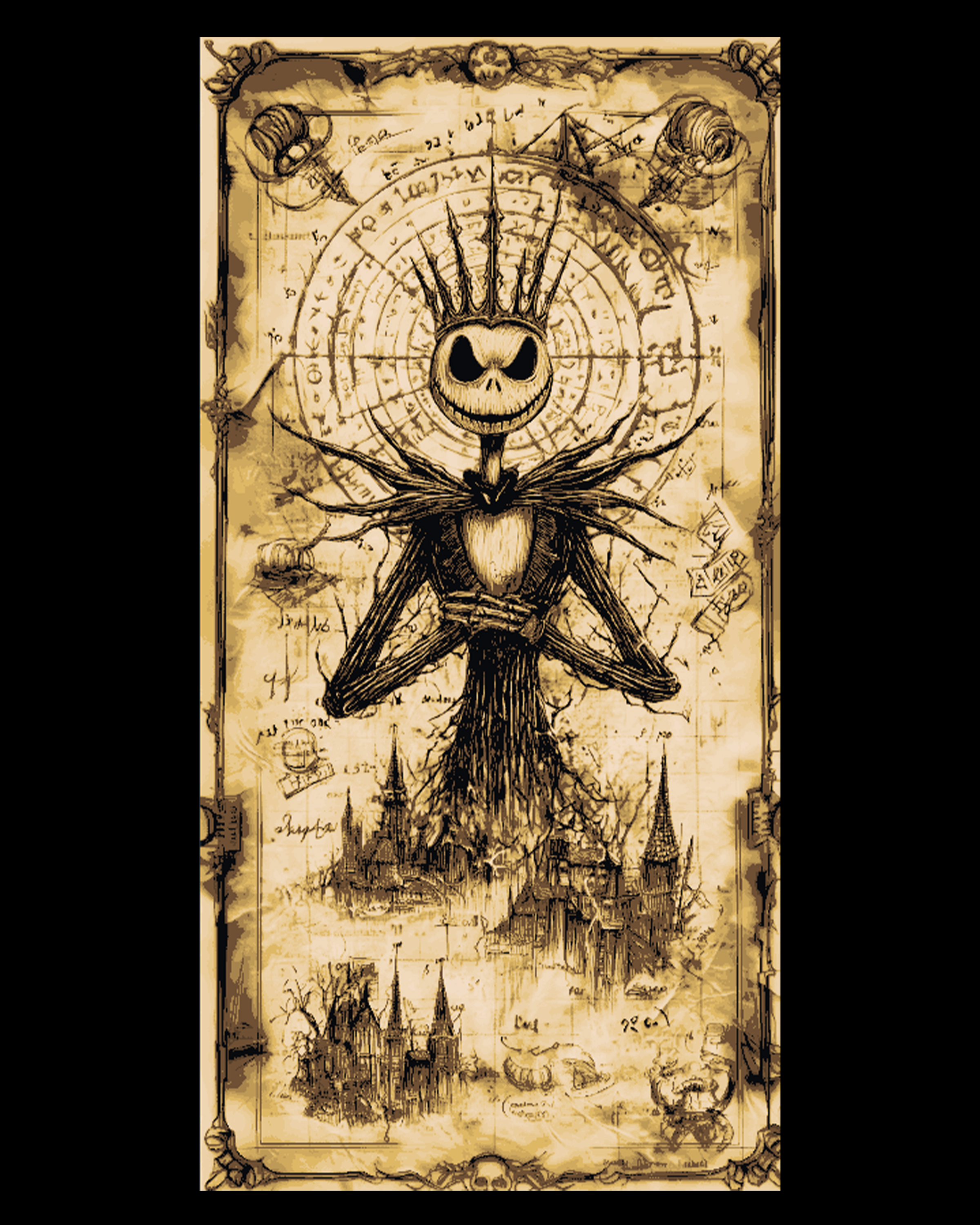 The King of Halloween - Jack drawing and art - Fanart hueforge by BooneCo3d HueForge model: The King of Halloween - Jack drawing and art - Fanart hueforge by BooneCo3d