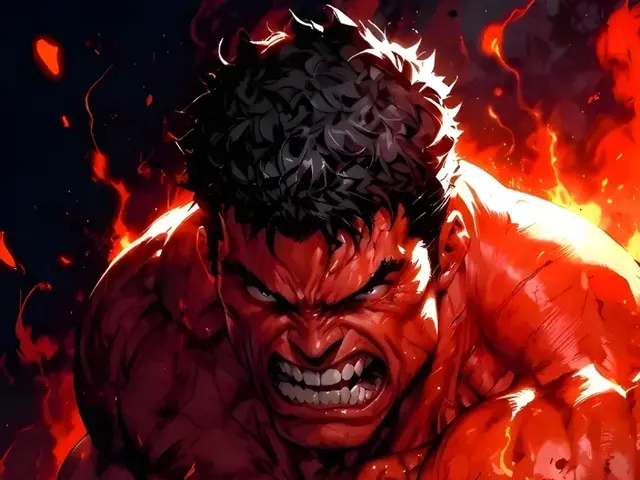 HueForge model: Red Hulk Hueforge by 3D Gallery Realm