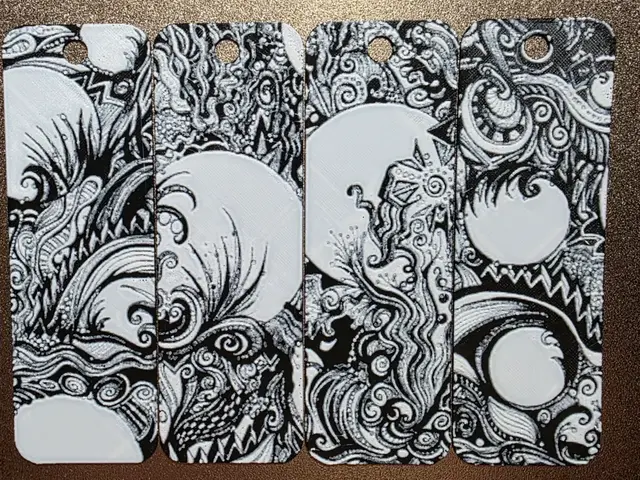 HueForge model: Dreamscape Bookmark Set of 4 (2 colors) by AirMechDesigns