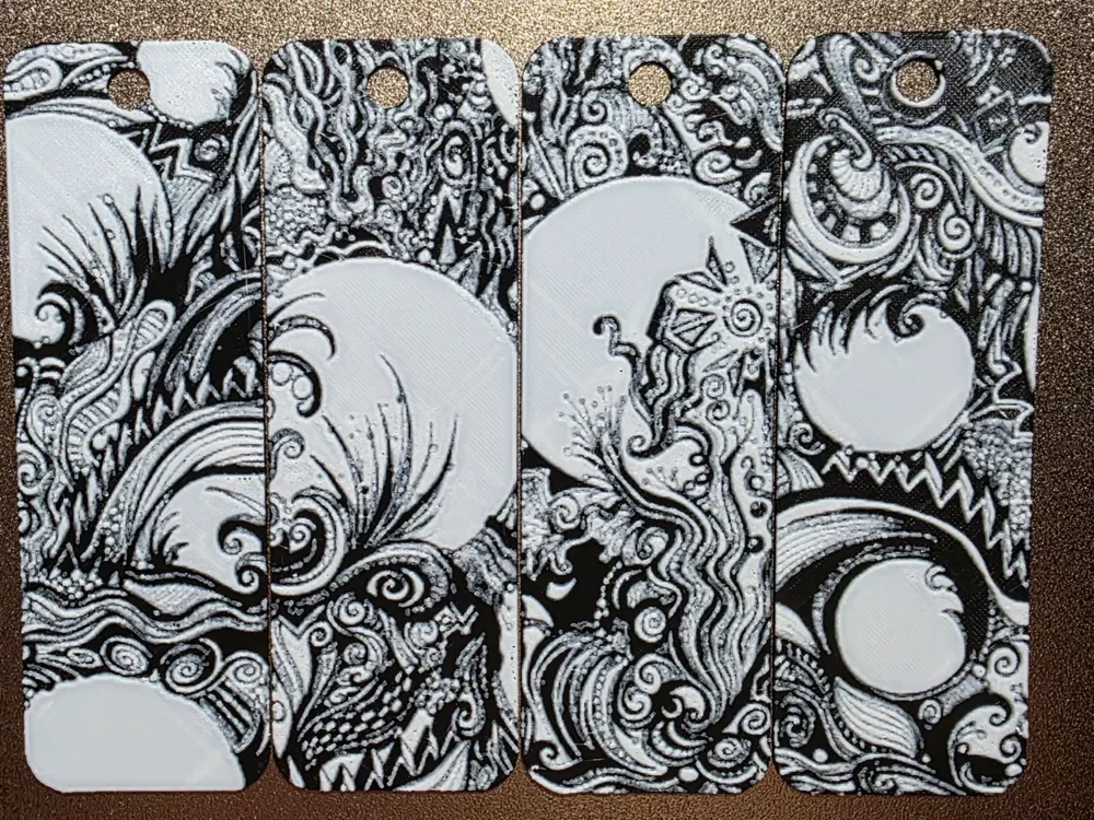 Dreamscape Bookmark Set of 4 (2 colors) by AirMechDesigns HueForge model: Dreamscape Bookmark Set of 4 (2 colors) by AirMechDesigns