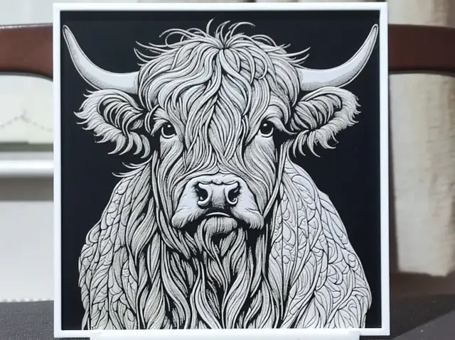 HueForge model: Highland Cow - HueForge 3 Color by BoDad