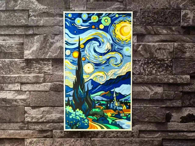 HueForge model: Hueforge The Starry Night Van Gogh by StefBull85