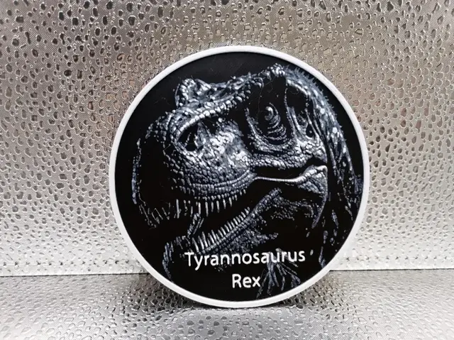 HueForge model: Tyrannosaurus Rex Coaster hueforge by Borishotch Industries