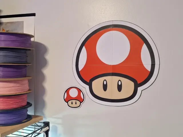 Big Mario Mushroom - 4 Tile Wall Art