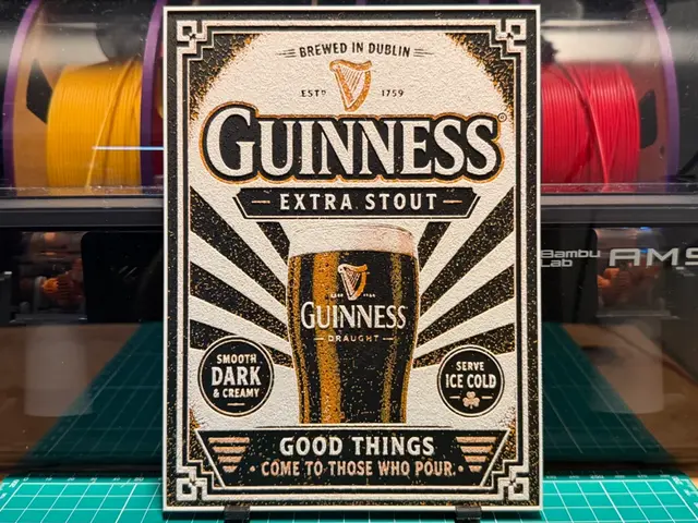 HueForge model: Guinness Poster by liv_3d