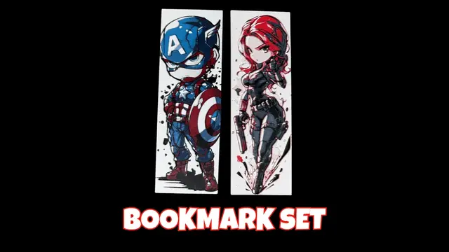 HueForge model: Captain America & Black Widow - Bookmark Set by Canadian Gamer
