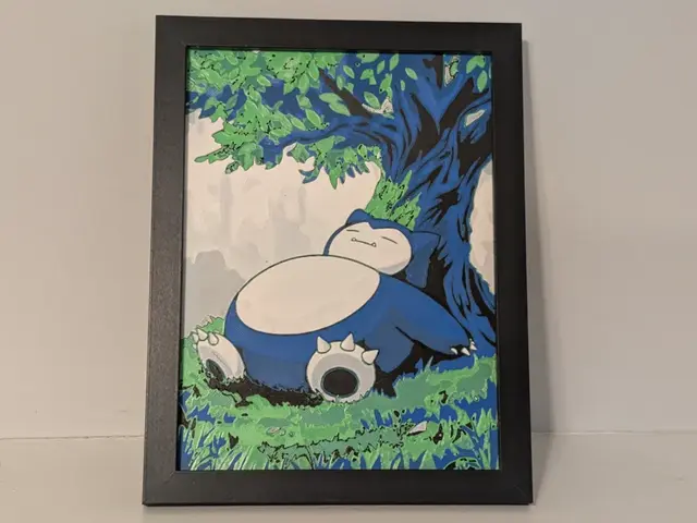 Snorlax  Pokemon 6x8 Hueforge 3D Multicolor Decor