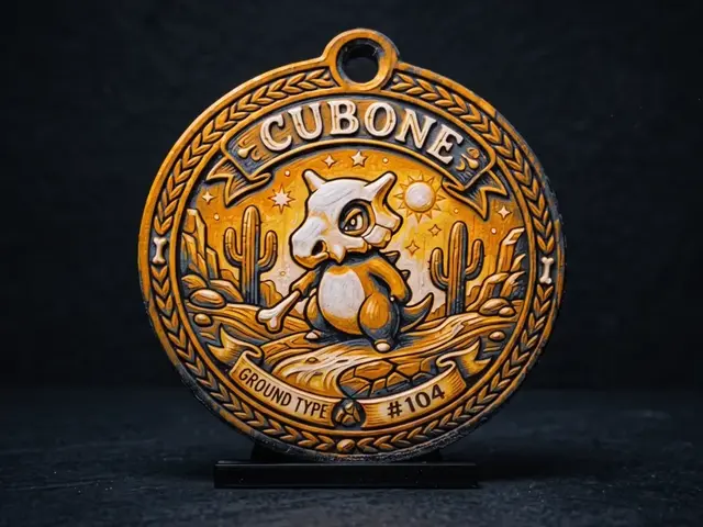 HueForge model: Pokemon - Cubone Medallion - 5 Colour by LED