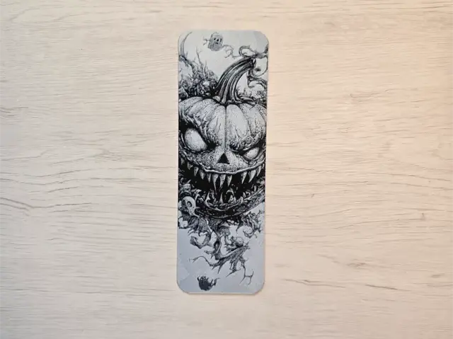 Pumpkin Terror Halloween Bookmark
