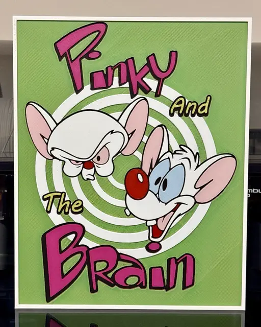 HueForge model: Pinky and the Brain by Strata Prints