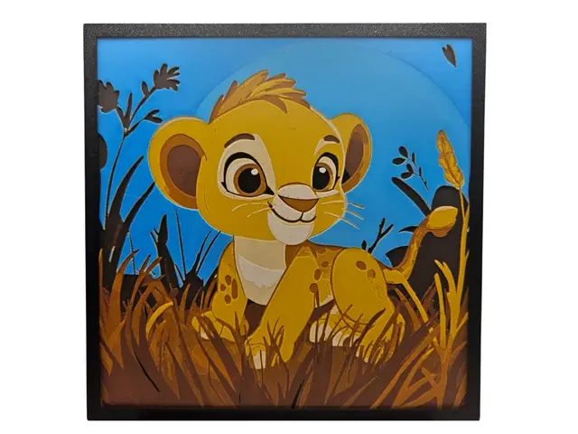 HueForge model: Lion Cub - Adorable Animals Collection by BusyKikiBee