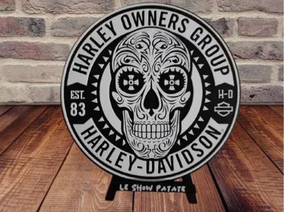 HueForge model: Plaque harley davidson hueforge by leshowpatate
