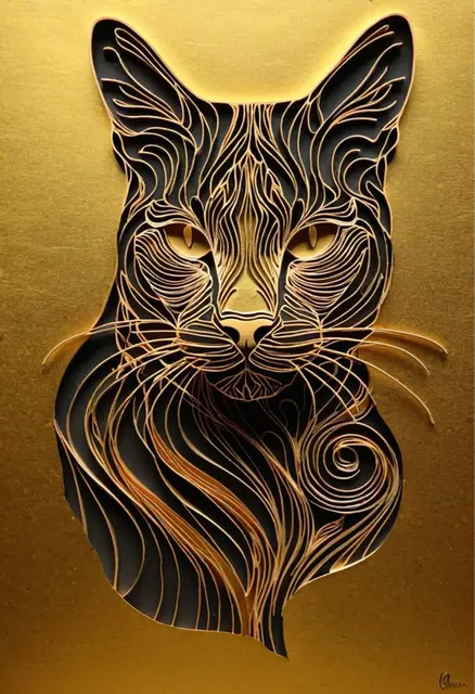 HueForge model: Golden Cat - Hueforge by suaimondi