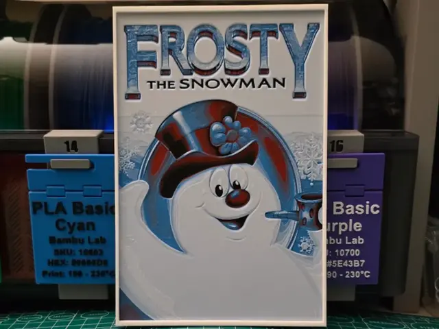HueForge model: Frosty the Snowman Movie Poster - Hueforge Art by Lumpy3D