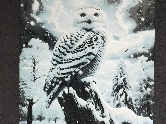 HueForge model: Snow owl HueForge by fD.667