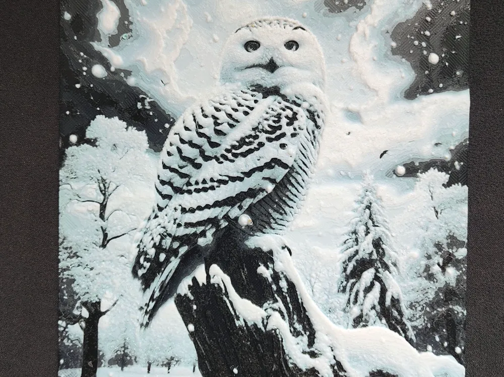 Snow owl HueForge by fD.667 HueForge model: Snow owl HueForge by fD.667