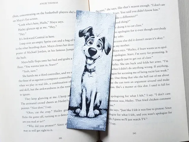 HueForge model: Bookmark, Cute Puppy Dog, Mixed Breed by Dame Jo