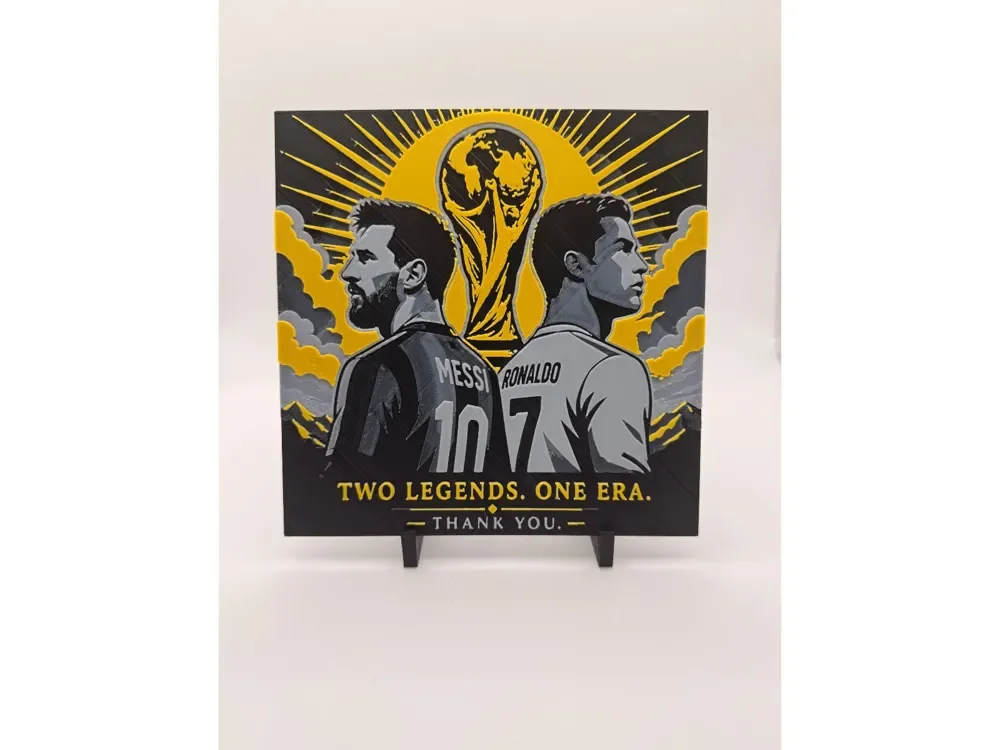 Two Legends One Era World Cup 2026 - HueForge by Thadius HueForge model: Two Legends One Era World Cup 2026 - HueForge by Thadius