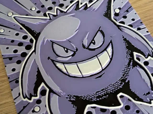 HueForge model: Gengar Hueforge 5x7 by Nextopia