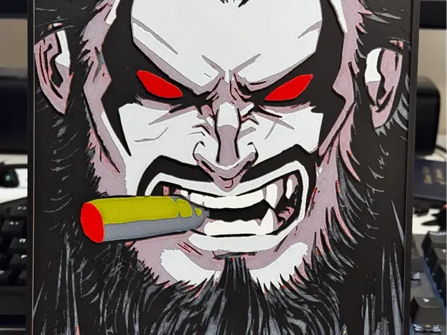HueForge model: Lobo w/ Cigar by Strata Prints