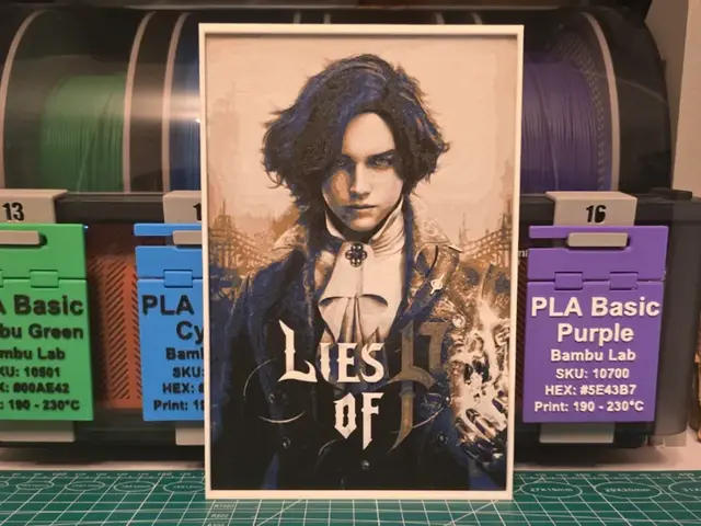 HueForge model: Lies of P Game Poster - Hueforge Art by Lumpy3D