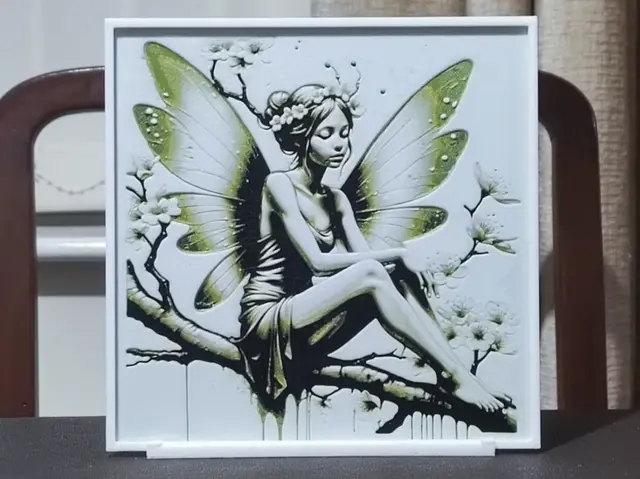 HueForge model: Fairy In Gold - HueForge 3 Color by BoDad