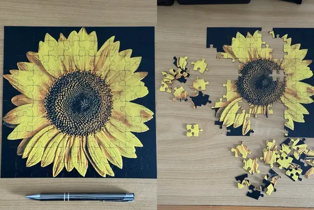 HueForge model: Sunflower Puzzle 200x200 print in place by enricoRE