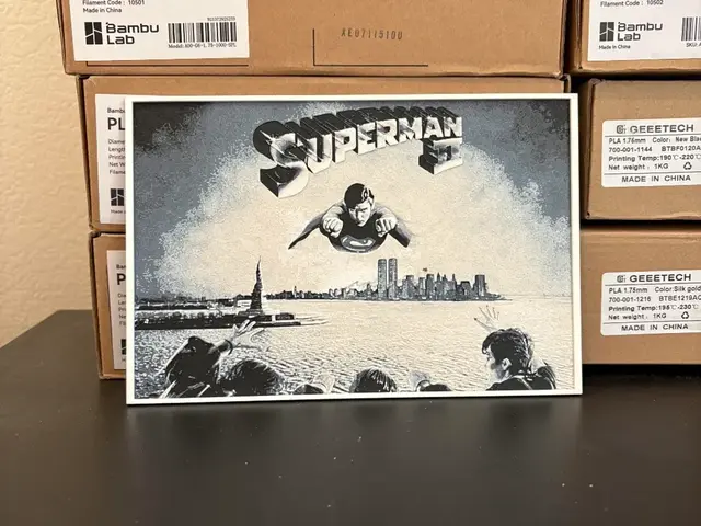 HueForge model: Superman 2 Hueforge by Estiv
