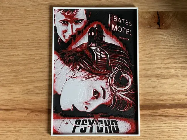 HueForge model: Psycho (1960) Hueforge Movie Poster by NiiON
