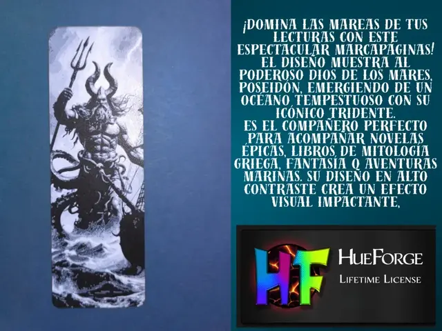 HueForge model: Bookmark Poseidon  v3 by FYTY112