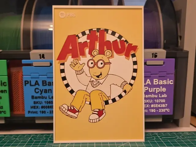 HueForge model: Arthur Poster - Hueforge Art by Lumpy3D