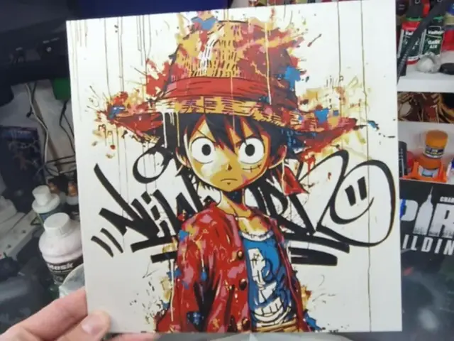 HueForge model: One Piece Hueforge - Luffy Street Art by Dakiren