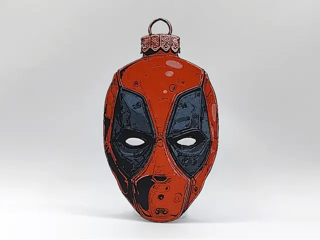 HueForge model: Deadpool Christmas Tree Ornament / Decoration by Sarge
