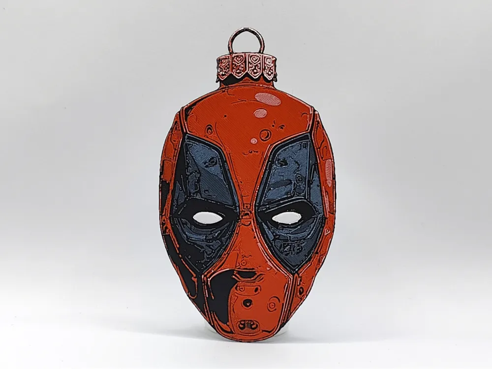 Deadpool Christmas Tree Ornament / Decoration by Sarge HueForge model: Deadpool Christmas Tree Ornament / Decoration by Sarge