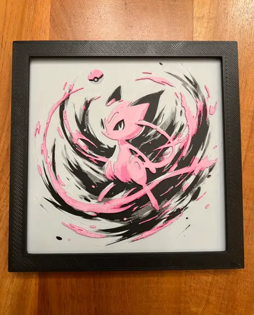 HueForge model: Mew by JustBe 3D Printing