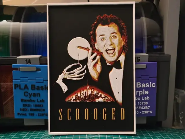 HueForge model: Scrooged Movie Poster - Hueforge Art by Lumpy3D