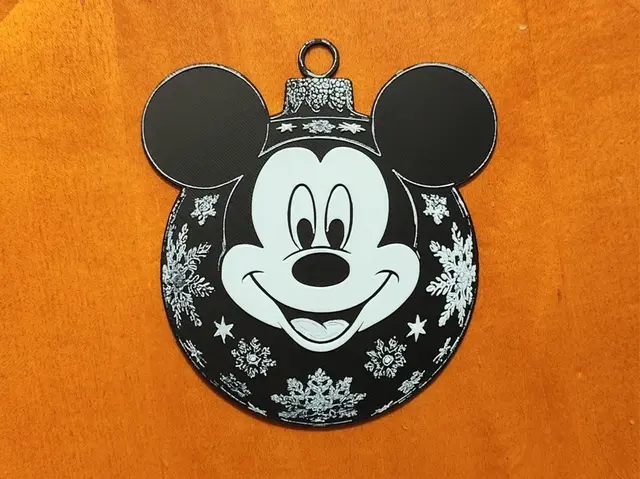 HueForge model: Mickey Mouse Christmas Decoration Ornament Bauble by Sarge