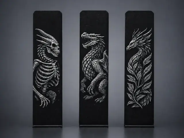 HueForge model: Bookmarks Dragons (Set №1) by Aleksandr