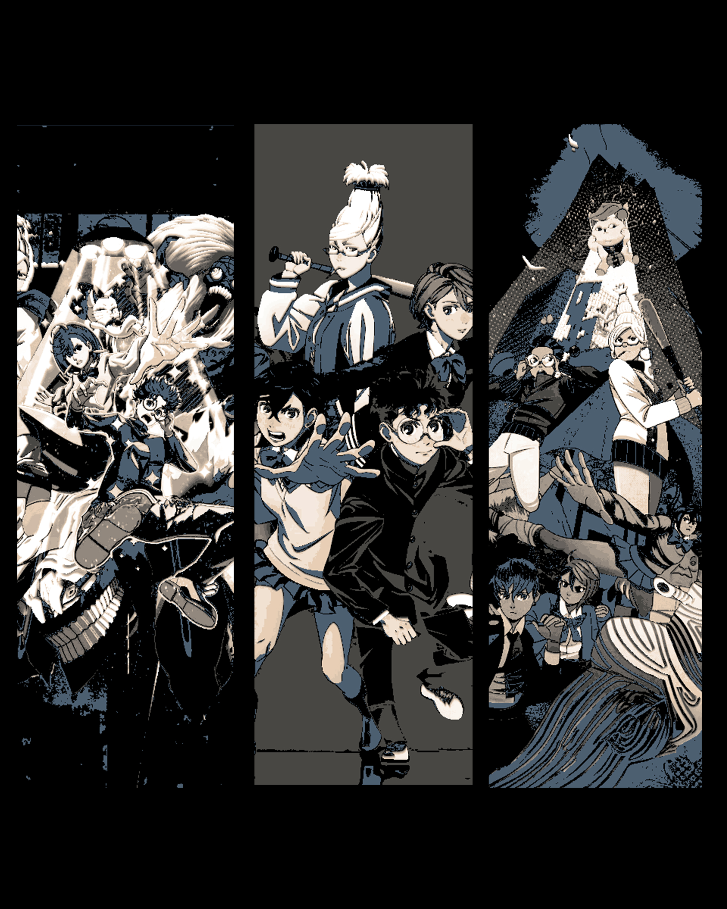 Fan art set of Bookmarks - DanDaDan Anime Poster Designs by BooneCo3d HueForge model: Fan art set of Bookmarks - DanDaDan Anime Poster Designs by BooneCo3d