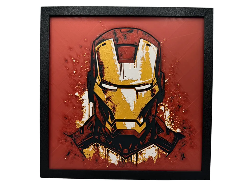 Iron Man Helmet - Marvel Hueforge by Canadian Gamer HueForge model: Iron Man Helmet - Marvel Hueforge by Canadian Gamer