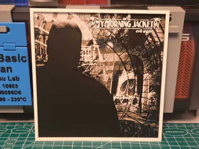 HueForge model: My Morning Jacket "Evil Urges" Album - Hueforge by Lumpy3D