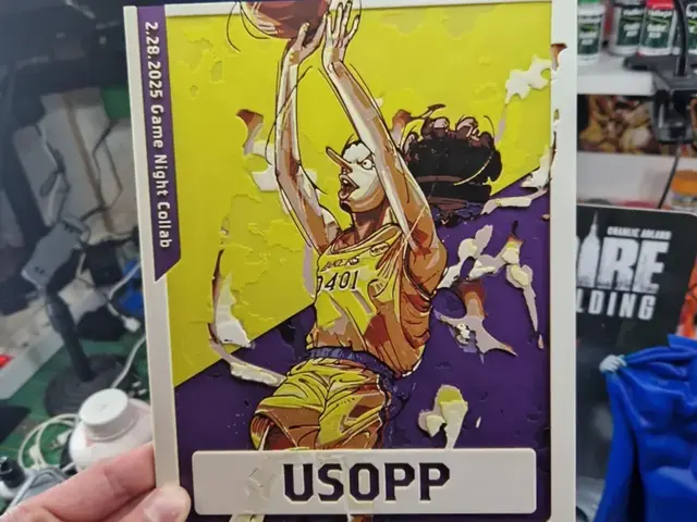 HueForge model: One Piece Hueforge -  Usopp Lakers by Dakiren