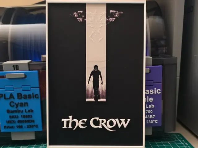 HueForge model: The Crow Movie Poster - Hueforge Art by Lumpy3D