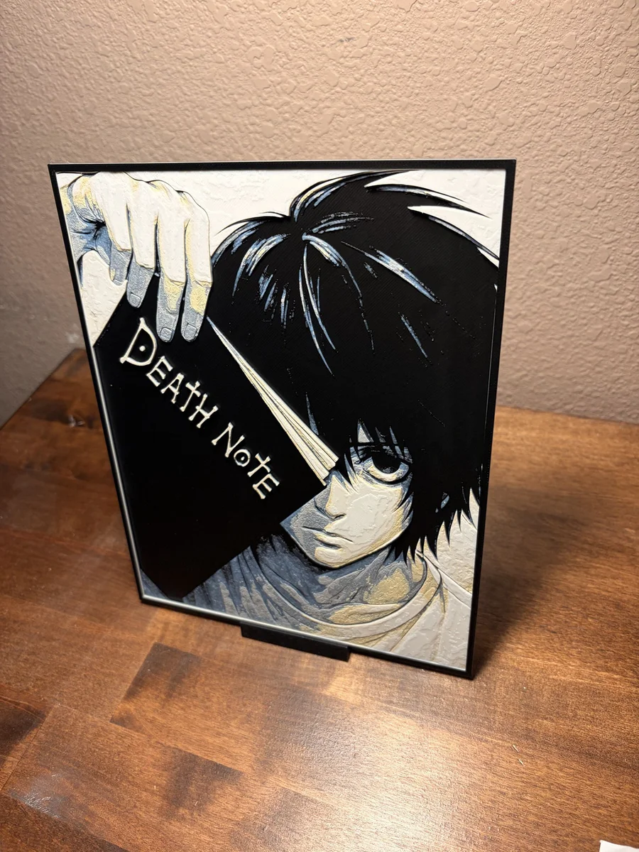 L with Deathnote by Cloudy Nostalgia HueForge model: L with Deathnote by Cloudy Nostalgia